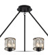 Keene 105.8cm 12 Light Round G9 Telescopic Light Sand Black / Clear Crystal Shade-6