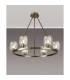 Keene 70.8cm 6 Light Round G9 Telescopic Light Antique Brass / Clear Crystal Shade-3