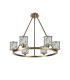 Keene 70.8cm 6 Light Round G9 Telescopic Light Antique Brass / Clear Crystal Shade-4