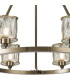 Keene 70.8cm 6 Light Round G9 Telescopic Light Antique Brass / Clear Crystal Shade-6