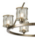 Keene 70.8cm 6 Light Round G9 Telescopic Light Antique Brass / Clear Crystal Shade-7