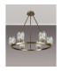 Keene 70.8cm 6 Light Round G9 Telescopic Light Antique Brass / Clear Crystal Shade-10