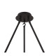 Keene 70.8cm 6 Light Round G9 Telescopic Light Sand Black / Clear Crystal Shade-5