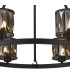 Keene 70.8cm 6 Light Round G9 Telescopic Light Sand Black / Clear Crystal Shade-6
