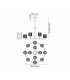 Keene 90.8cm 8 + 4 Light Round G9 Telescopic Light Antique Brass / Clear Crystal Shade-2