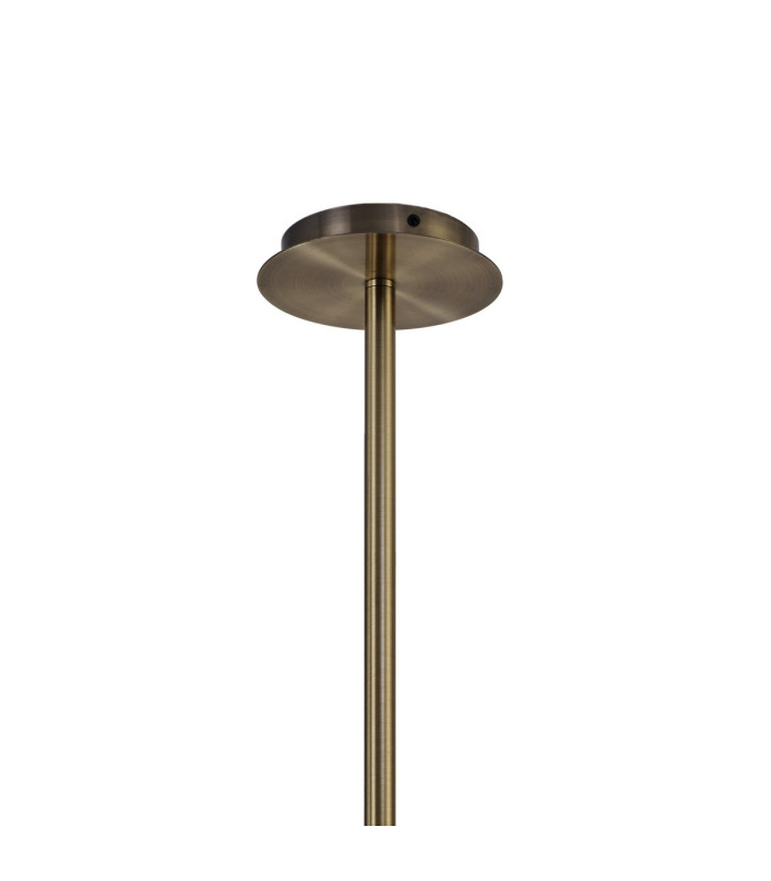 Keene 90.8cm 8 + 4 Light Round G9 Telescopic Light Antique Brass / Clear Crystal Shade-5