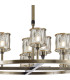 Keene 90.8cm 8 + 4 Light Round G9 Telescopic Light Antique Brass / Clear Crystal Shade-6