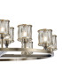 Keene 90.8cm 8 + 4 Light Round G9 Telescopic Light Antique Brass / Clear Crystal Shade-7