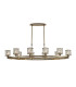 Keene 10 Light Oval G9 Telescopic Light Antique Brass / Clear Crystal Shade-1