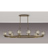 Keene 10 Light Oval G9 Telescopic Light Antique Brass / Clear Crystal Shade-3