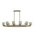 Keene 10 Light Oval G9 Telescopic Light Antique Brass / Clear Crystal Shade-4