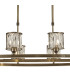 Keene 10 Light Oval G9 Telescopic Light Antique Brass / Clear Crystal Shade-7