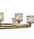 Keene 10 Light Oval G9 Telescopic Light Antique Brass / Clear Crystal Shade-8
