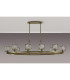 Keene 10 Light Oval G9 Telescopic Light Antique Brass / Clear Crystal Shade-11