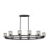 Keene 10 Light Oval G9 Telescopic Light Sand Black / Clear Crystal Shade-4