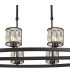 Keene 10 Light Oval G9 Telescopic Light Sand Black / Clear Crystal Shade-6