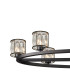 Keene 10 Light Oval G9 Telescopic Light Sand Black / Clear Crystal Shade-7