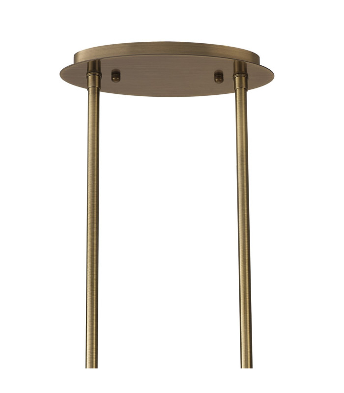 Keene 8 Light Oval G9 Telescopic Light Antique Brass / Clear Crystal Shade-5