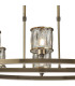 Keene 8 Light Oval G9 Telescopic Light Antique Brass / Clear Crystal Shade-6