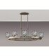 Keene 8 Light Oval G9 Telescopic Light Antique Brass / Clear Crystal Shade-10