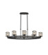 Keene 8 Light Oval G9 Telescopic Light Sand Black / Clear Crystal Shade-1