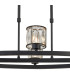 Keene 8 Light Oval G9 Telescopic Light Sand Black / Clear Crystal Shade-6