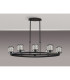 Keene 8 Light Oval G9 Telescopic Light Sand Black / Clear Crystal Shade-10