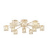 Keene 91.8cm 12 Light G9 Semi Flush French Gold / Clear Crystal Shade-1