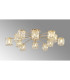 Keene 91.8cm 12 Light G9 Semi Flush French Gold / Clear Crystal Shade-3