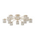 Keene 91.8cm 12 Light G9 Semi Flush French Gold / Clear Crystal Shade-4
