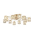Keene 91.8cm 12 Light G9 Semi Flush French Gold / Clear Crystal Shade-5