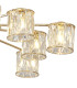 Keene 91.8cm 12 Light G9 Semi Flush French Gold / Clear Crystal Shade-6