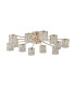 Keene 91.8cm 12 Light G9 Semi Flush French Gold / Clear Crystal Shade-8