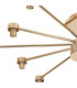 Keene 91.8cm 12 Light G9 Semi Flush French Gold / Clear Crystal Shade-9