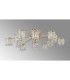 Keene 91.8cm 12 Light G9 Semi Flush French Gold / Clear Crystal Shade-13