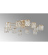 Keene 91.8cm 12 Light G9 Semi Flush French Gold / Clear Crystal Shade-15