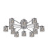 Keene 91.8cm 12 Light G9 Semi Flush Polished Chrome / Clear Crystal Shade-4