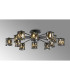 Keene 91.8cm 12 Light G9 Semi Flush Sand Black / Smoked Crystal Shade-3