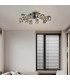 Keene 91.8cm 12 Light G9 Semi Flush Sand Black / Smoked Crystal Shade-4