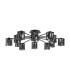 Keene 91.8cm 12 Light G9 Semi Flush Sand Black / Smoked Crystal Shade-5