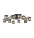 Keene 91.8cm 12 Light G9 Semi Flush Sand Black / Smoked Crystal Shade-6