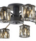 Keene 91.8cm 12 Light G9 Semi Flush Sand Black / Smoked Crystal Shade-7