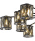 Keene 91.8cm 12 Light G9 Semi Flush Sand Black / Smoked Crystal Shade-8