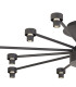 Keene 91.8cm 12 Light G9 Semi Flush Sand Black / Smoked Crystal Shade-10