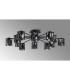 Keene 91.8cm 12 Light G9 Semi Flush Sand Black / Smoked Crystal Shade-14