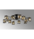 Keene 91.8cm 12 Light G9 Semi Flush Sand Black / Smoked Crystal Shade-15