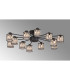 Keene 91.8cm 12 Light G9 Semi Flush Sand Black / Clear Crystal Shade-3