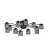 Keene 91.8cm 12 Light G9 Semi Flush Sand Black / Clear Crystal Shade-4