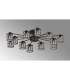 Keene 91.8cm 12 Light G9 Semi Flush Sand Black / Clear Crystal Shade-9