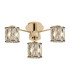 Keene 44.2cm 3 Light G9 Semi Flush French Gold / Clear Crystal Shade-1